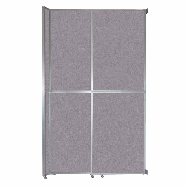 Operable Wall Sliding Room Divider 6'10" x 12'3" Cloud Gray Fabric